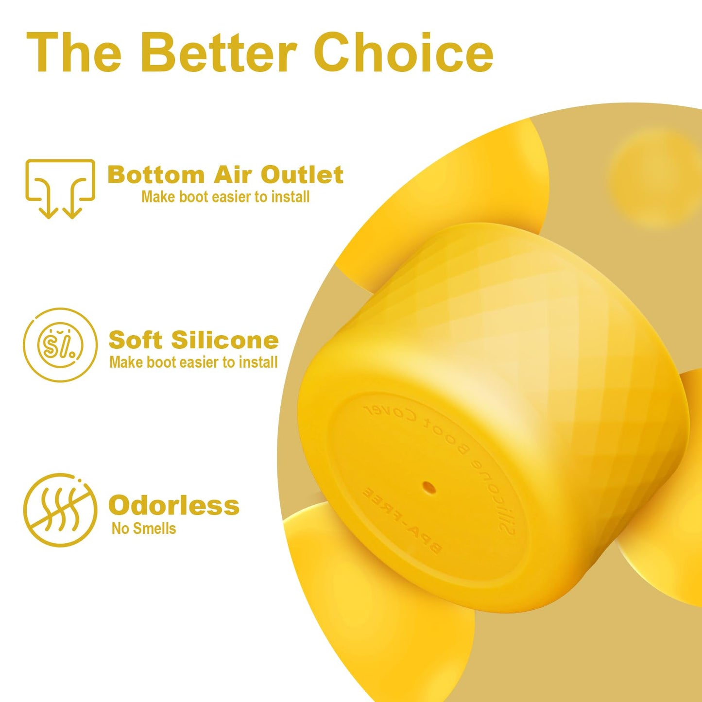Alwenid 2PCS Silicone Water Bottle Boot for Owala 24 Oz, Anti-Slip Protective Sleeve Bottom Bumper Protector for FreeSip, Twist, and Flip Stainless Steel Water Bottles (Yellow)