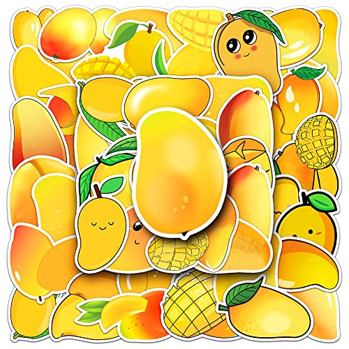 50-Piece Mango Sticker Pack - Waterproof Vinyl Decals for Laptop and DIY