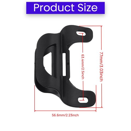 HLGHLG Universal Bike Pump Holder Bracket, Lightweight ABS Mount for Standard 20-25mm Diameter Pumps, Includes Nylon Strap x2, M5 Screws & Hex Wrench for Quick Installation (Black)