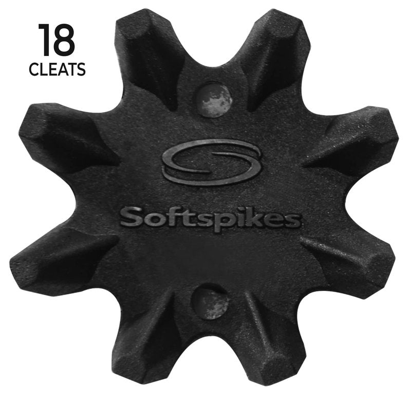 Softspikes Black Widow Golf Cleats Fast Twist 3.0 - 18 Replacement Spikes - Black - Also Fits Tri-Lok, SLIM-Lok, and Tour Lock Cleat Insert Systems