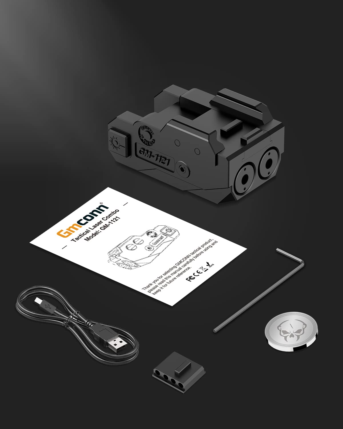 Gmconn Double Laser Sight with Strobe/Momentary for Railed Pistol