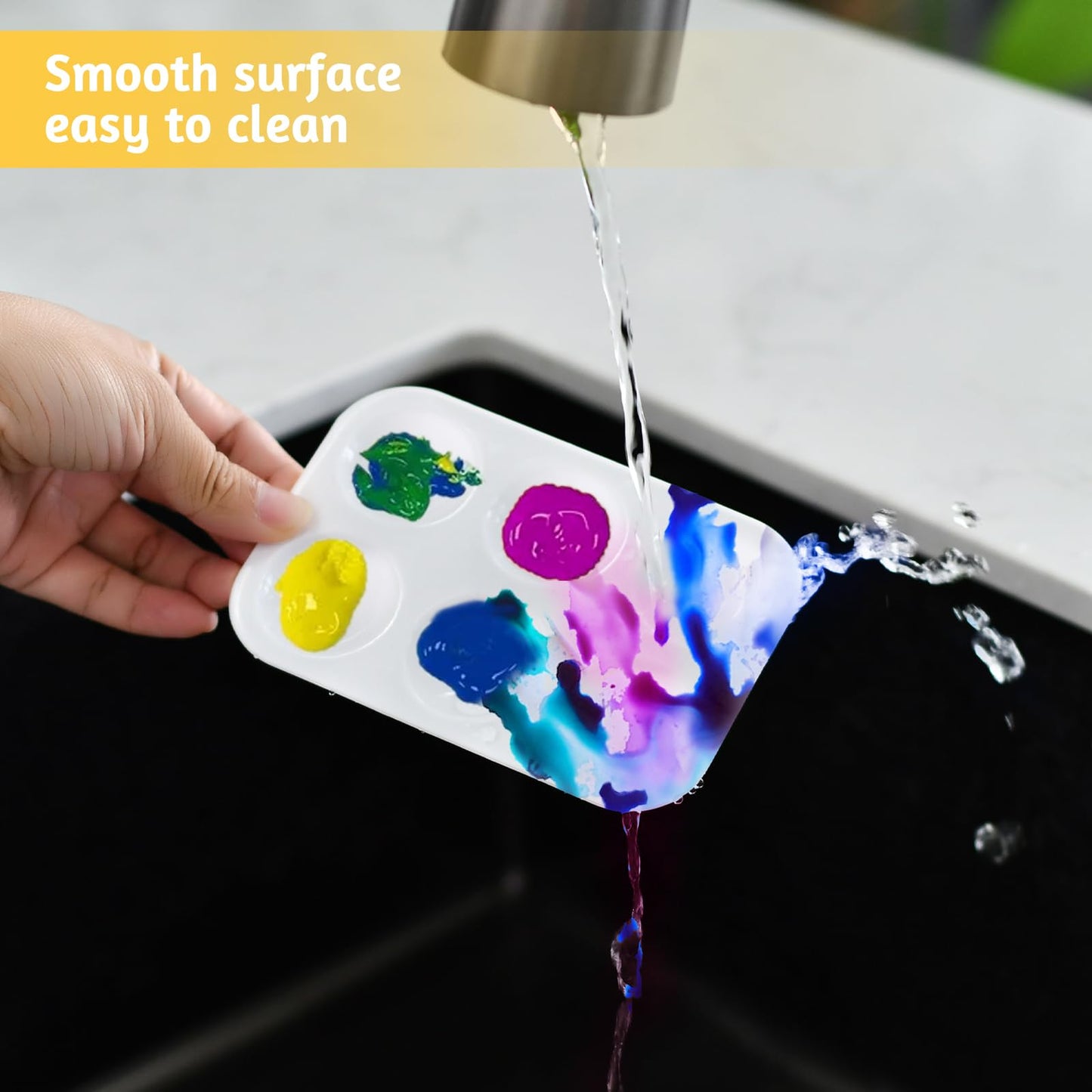 100PCS Paint Tray Palettes Plastic Paint Pallets for Kids or Students Watercolor Palette Painting Tray for Painting Party, DIY Craft and Art Painting