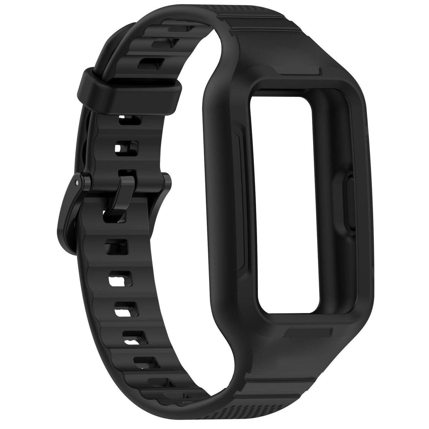 Disscool Replacement Wrist Bands Compatible with Huawei Band 9/Band 8/Band 7/Band 6/Band 6 Pro, Adjustable Soft Silicone Wrist Integrated Strap with Quick Release for Man Women(Black)