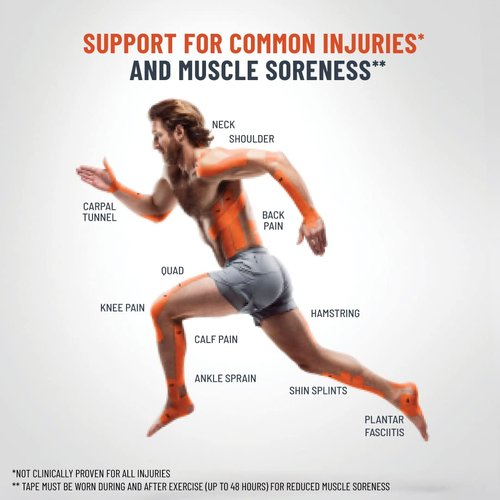 KT Tape Pro Extreme Therapeutic Elastic Kinesiology Sports Tape, 20 Pre Cut 10 inch Strips, 100% Synthetic Water Resistant Breathable, Pro & Olympic Choice, Sonic Blue