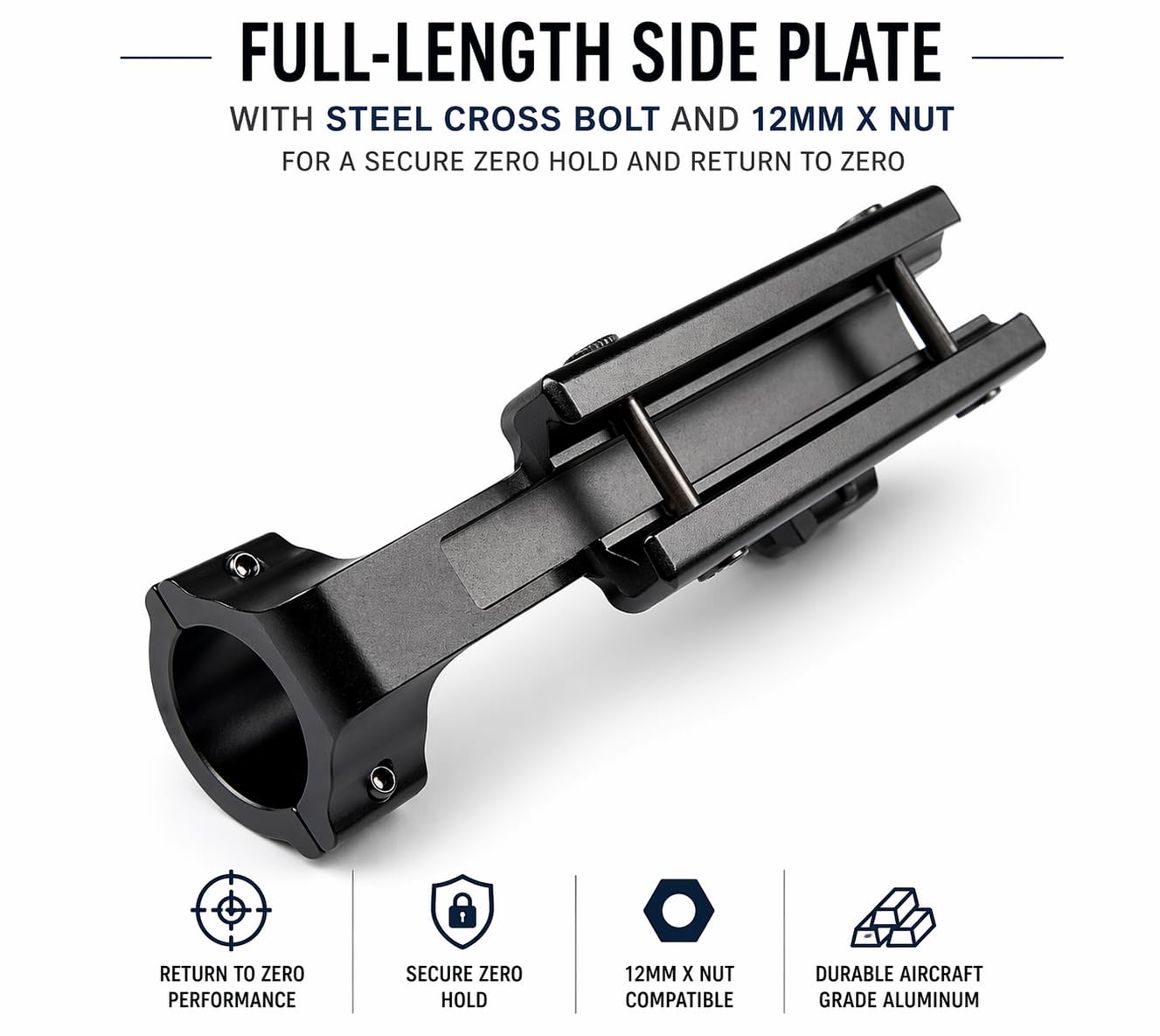 Gotical 1" Cantilever Dual Ring Scope Rings 20mm Picatinny 1 Inch Rail Scope Mount for Rifle Scope (Black - 1" Cantilever Dual Ring) Durable (1" Cantilever Dual Ring Scope Rings.)