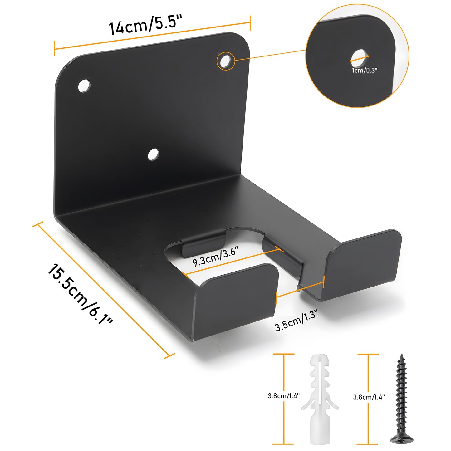 ITHWIU Weedeater Hanger, 1 Pack Weed Eater Hanger for Garage Wall-mounted Organizer Trimmer Rack Storage for Grass Trimmer, Hedge Trimmer, Garage Wall, Garden Tools, Black