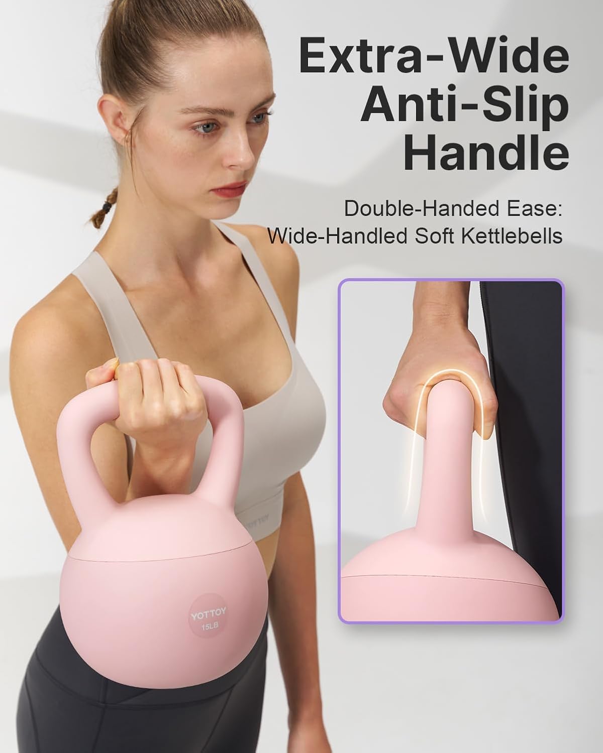 YOTTOY Soft Kettlebell - Anti-Slip Grip Weight for Safe Home Workouts | Perfect for Strength Training