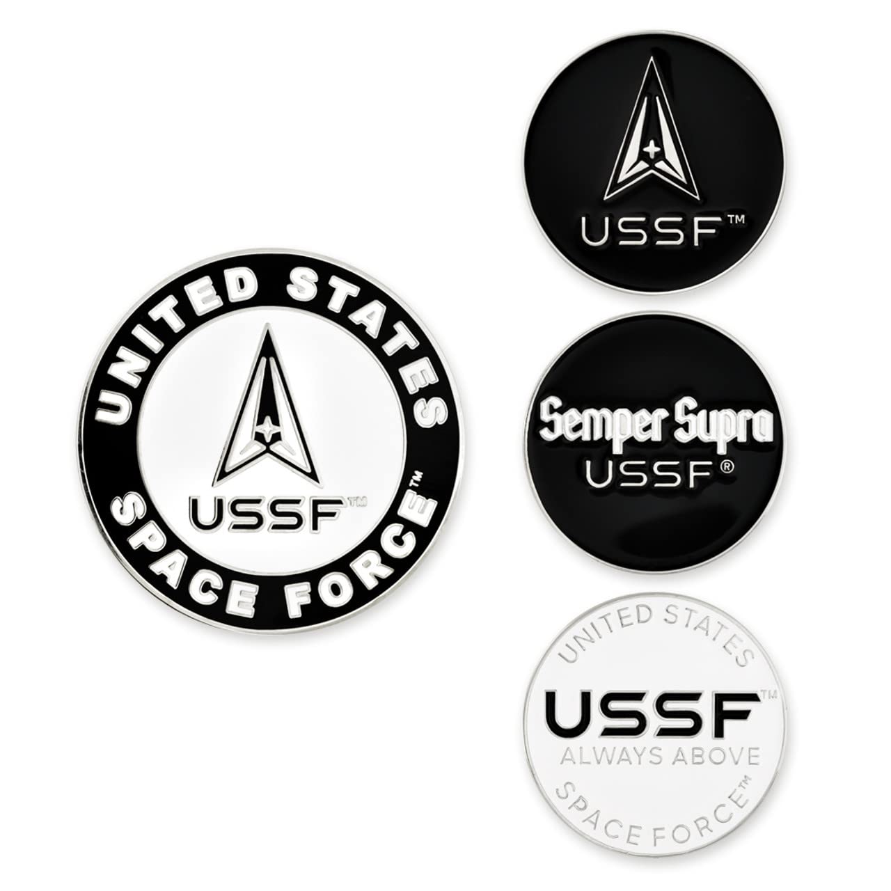 PinMart's Officially Licensed Space Force Golf Essentials Gift Set, Golf Divot Tool, Hat Clip, Magnetic Ball Markers, Large Ball Marker with Presentation Box - Gifts and Accessories