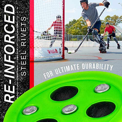 Official Size Street Hockey Puck - Roll-A-Puck Outdoor Puck - Green - One Size