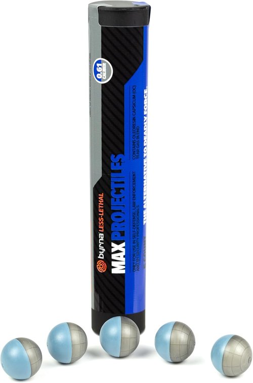 Byrna MAX Projectiles - Maximum Stopping Power | 0.61 Cal Non-Lethal Pepper Spray & Tear Gas Balls (5 Count)
