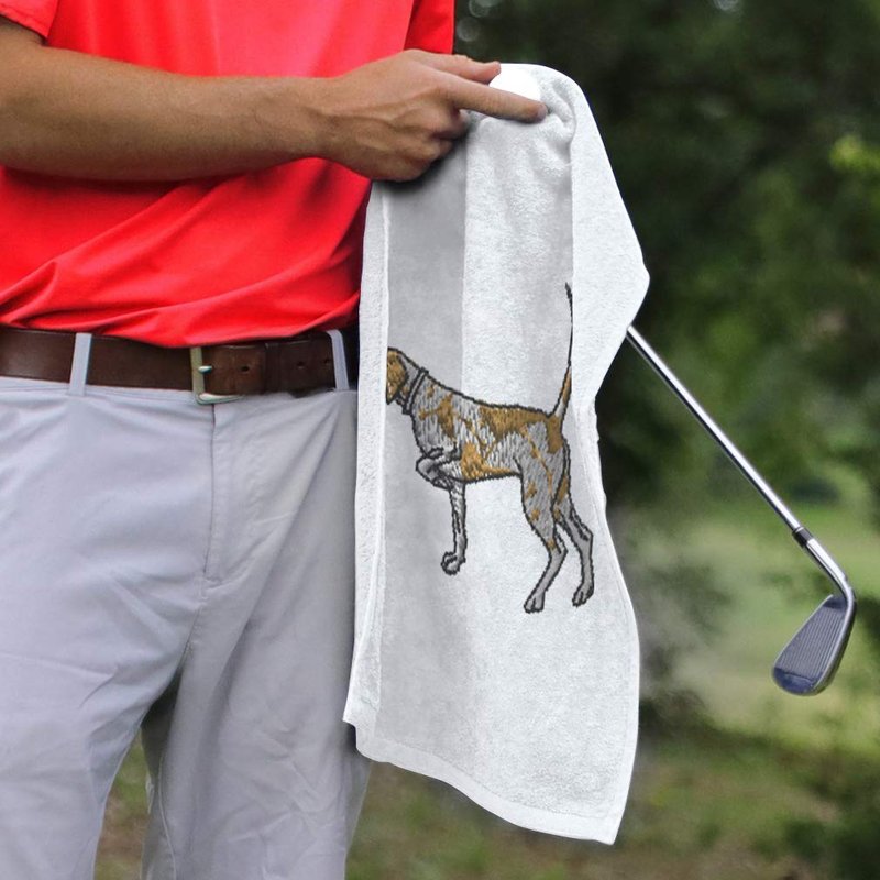 Style In Print Golf Towel German Shorthaired Pointer Cotton Bag Accessories White
