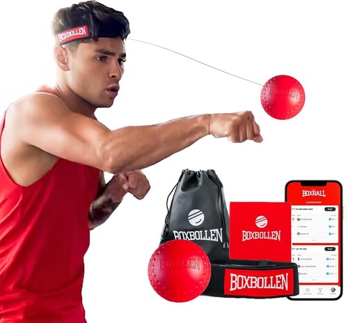 Boxbollen® Boxing Reflex Ball - App-Connected Punch Counter for Home Workouts - Perfect Gift for All Ages