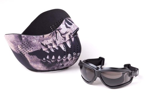 Crosman 80009 Predator Protection Set With Military Style Airsoft Goggles And Reversible Neoprene Half-Mask