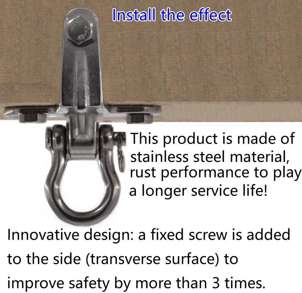 Skiennix Stainless Steel Swing Hangers - Heavy-Duty Anti-Rust Design | 180° Silent Bearing, 1500LB Capacity