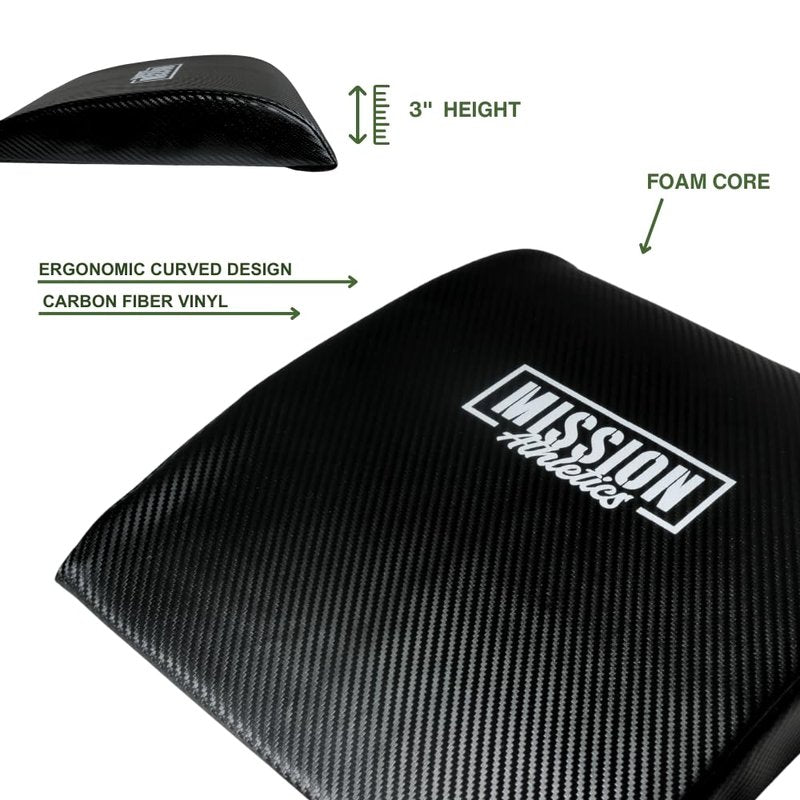 Mission Athletics Ab Mat, Crunch Mat, Abdominal Core Trainer, Back Support for Sit Ups, Home Gym Equipment, Exercise Equipment, Workout Mat For Abs, Ab Machine