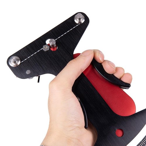 Zodazoqa Bicycle Spoke Tension Meters Measuring Tool Gauge Aluminum Alloy CNC Precise, Tension Adjustment Tool to fit All Spokes, Bicycle Wheel Spoke Manufacturing or Correction Accessories (Red)