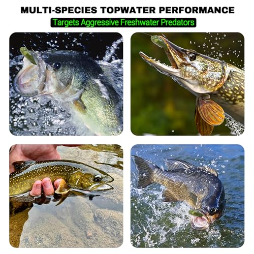 Topwater Frog Lure for Bass Fishing - 2.2in Soft Plastic Bait (10pcs)