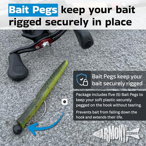 Harmony Fishing Tungsten Offset Weedless Ned Rig Jigheads 1/16oz 5 Pack