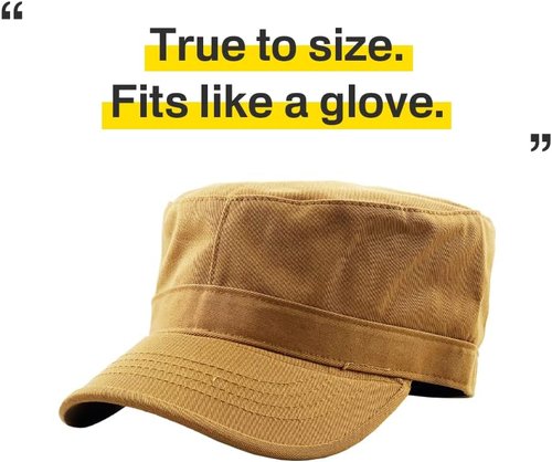 KBETHOS Cadet Army Cap - Everyday Military Style Hat with Stash Pocket | Versatile & Stylish