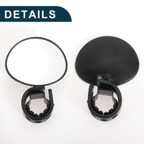 TUCKBOLD Bike Rearview Mirror 9.5x6.8cm Adjustable | Front Handlebar Bike Mirror Black for Bicycle Mountain Road Bike 1 Pcs
