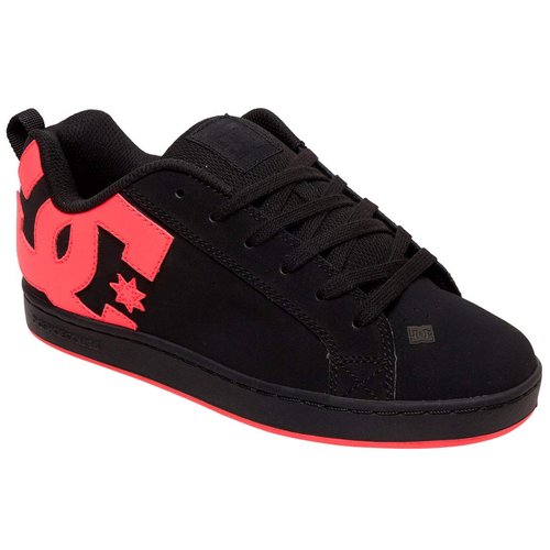 DC womens Court Graffik Low Top Casual Skate Shoe, Black/Hot Pink, 10.5 US