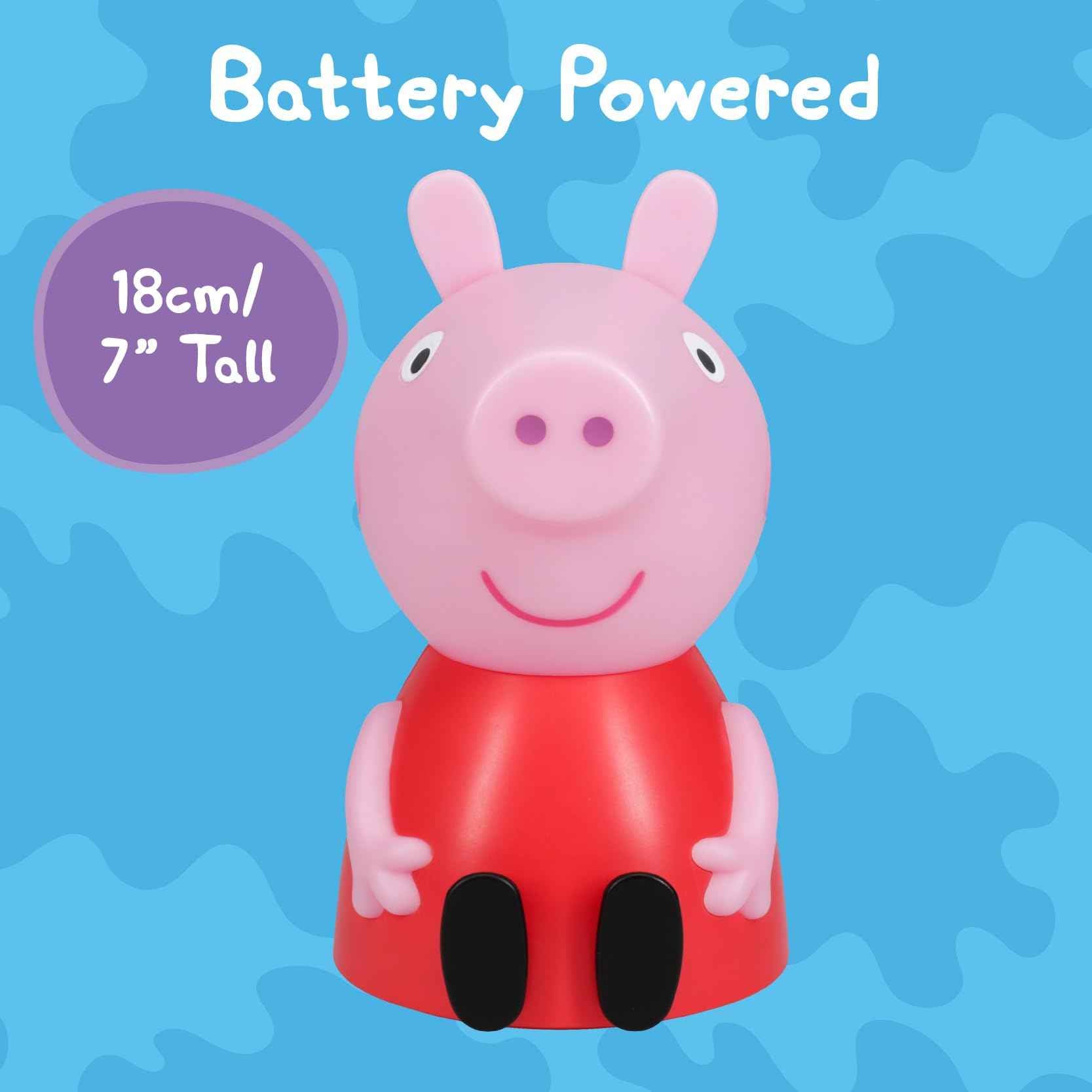 Paladone Peppa Pig Figure Lamp with Sound - Officially Licensed Baby Night Light, Kids Bedroom Accessories & Decor