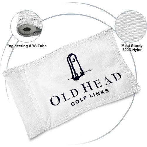 2BUT Old Head Golf Links Golf Pin PGA Flag Practic Putting Green Golf Flag For Backyard Garden Double-Sewn 600D Nylon Miniature Pin Flag Regulation Tube Flag(20"X13")