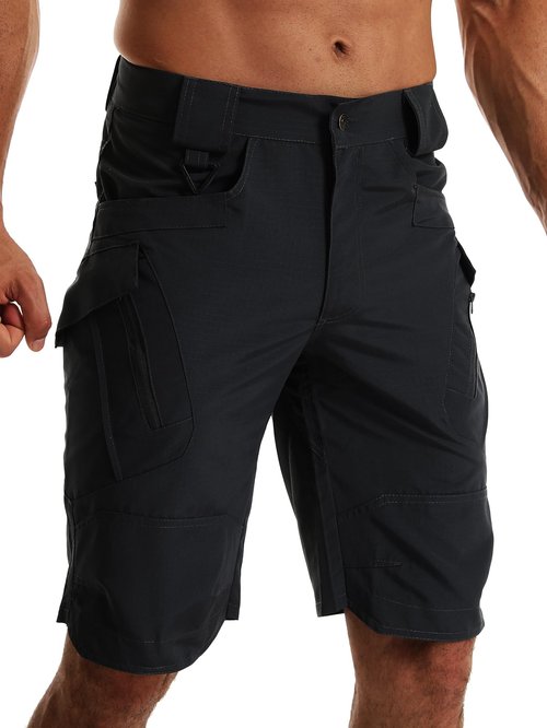 AUTIWITUA Men's Hiking Shorts Waterproof Tactical Cargo Short Pants Quick Dry Work Shorts with Multi Pockets(No Belt)