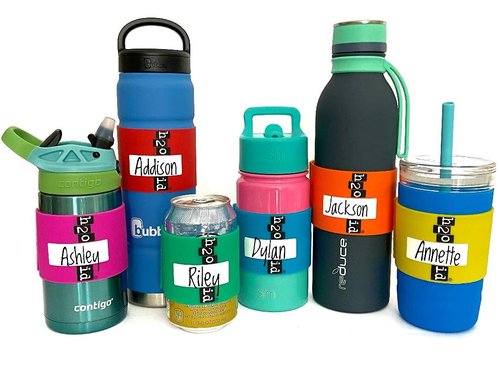 H2O ID 12 Band Multicolor Party Pack Reusable ID Bands Personalize and Label Drinks: Water Bottles, Reusable Bottles & Cups, a Drinking Glass, Beer, Cocktails