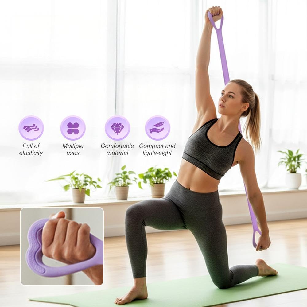 Skiennix 3PCS Resistance Bands - Figure 8 Elastic Workout Bands for Arm, Back & Shoulder Training