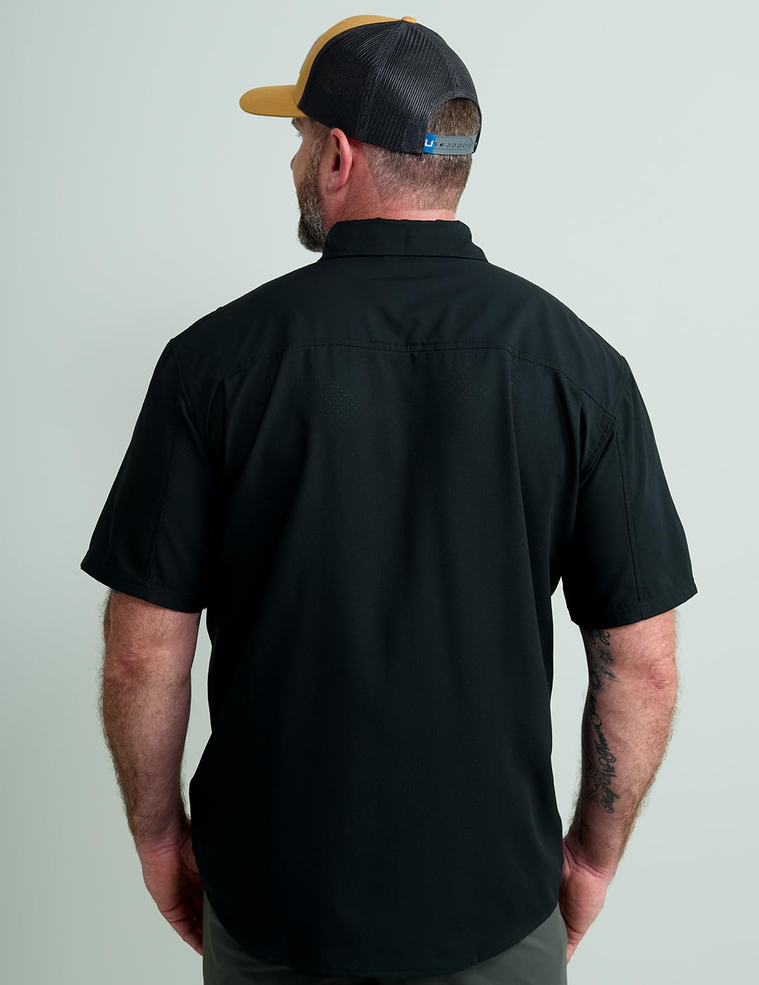 Tide Point Solid Short Sleeve Shirt, Button Down for Men