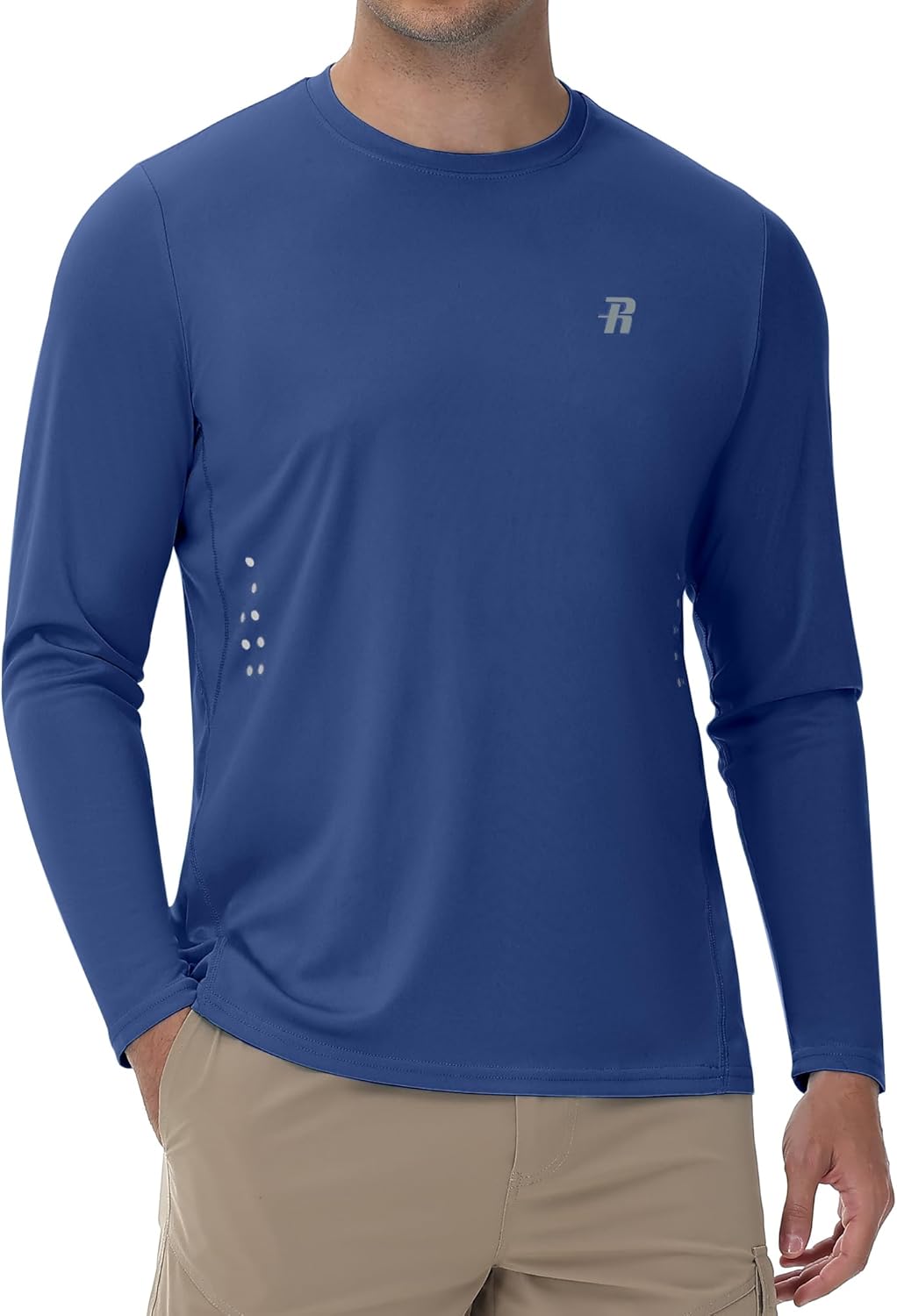 Runhit Men's UPF 50+ Sun Protection Shirt - Lightweight Long Sleeve UV Swim & Fishing Rash Guard