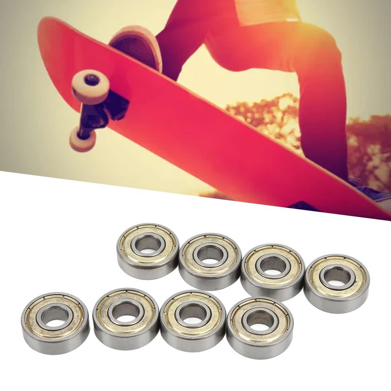 8Pcs 608ZZ Ball Bearing, ABEC 11 Carbon Steel Sealed Skateboard Bearings 8x22x7mm/0.31x0.9x0.28in for Skateboards Inline Skates Scooters