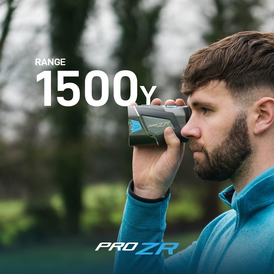 Shot Scope PRO ZR Golf Laser Rangefinder with a DuraShield Hardshell and Cart Magnet