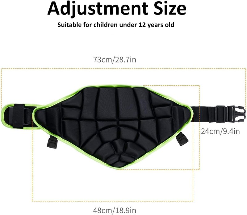 BODLYL Protective Butt Pad, Children Extreme Sports Hip Pad Butt Pads for Skating Roller Hockey Pants Kids Skate Pads Impact Shorts Snowboard Padded Shorts, Children Under 12 Years Old (Rose)