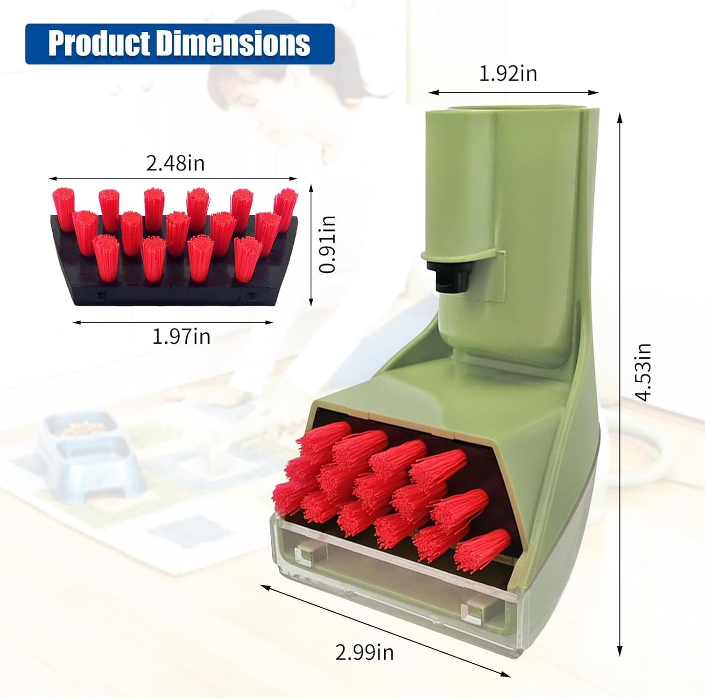 Detetap 1400B Tough Stain Brush for Bissell Little-Green Vacuums Replacement Brush Head Compatible with Bissell 1400B 1425 1400W 1400 1844 2290A Series Vacuums