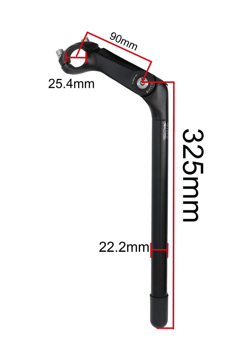 WEERAS Adjustable Quill Stem,Alloy 90mm Bike Handlebar Stem 340 Tube Extension for MTB, Road Bike 22.2mm*25.4mm