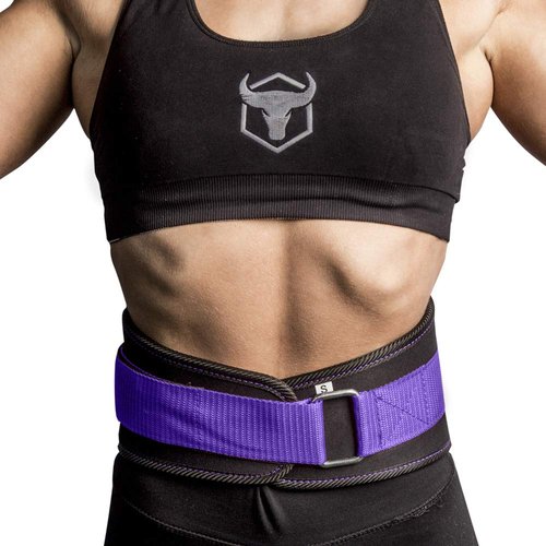 Women Weight Lifting Belt - High Performance Neoprene Back Support - Light Weight & Heavy Duty Core Support For WeightLifting and Fitness (Black/Purple, Small)