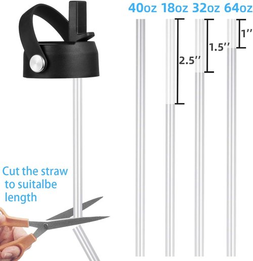 Hydro Flask Straw Lid - Flexible Handle Replacement Sports Cap for 32/40 oz Wide Mouth Bottles
