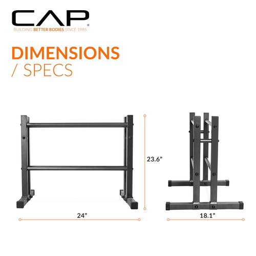 CAP Barbell 24" Utility Rack for Dumbbells, Medicine Balls and Kettlebells