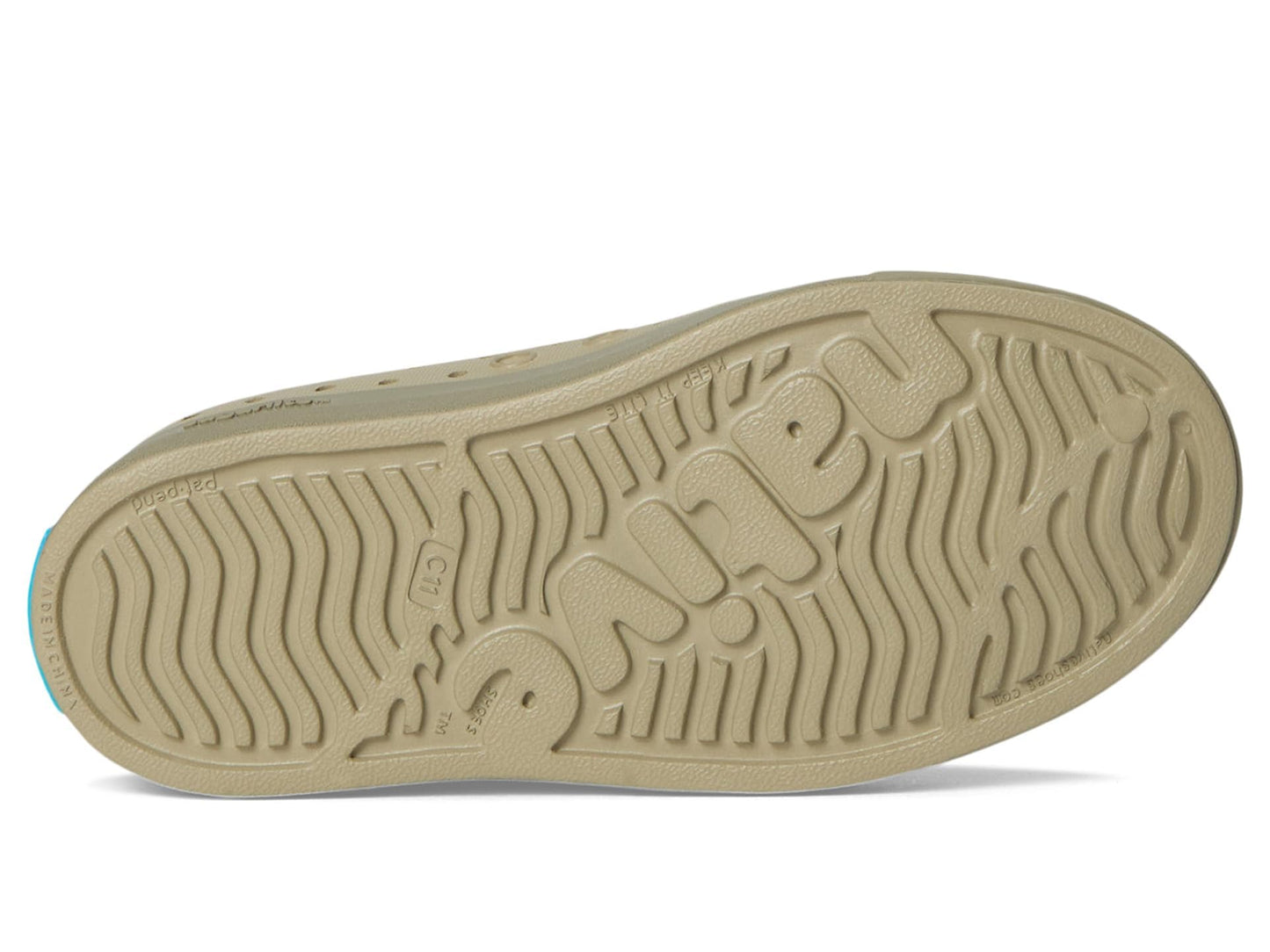 Native Shoes Unisex-Kids Jefferson Sneakers, Elm Green/Vetiver Grey, 5 Big Kid