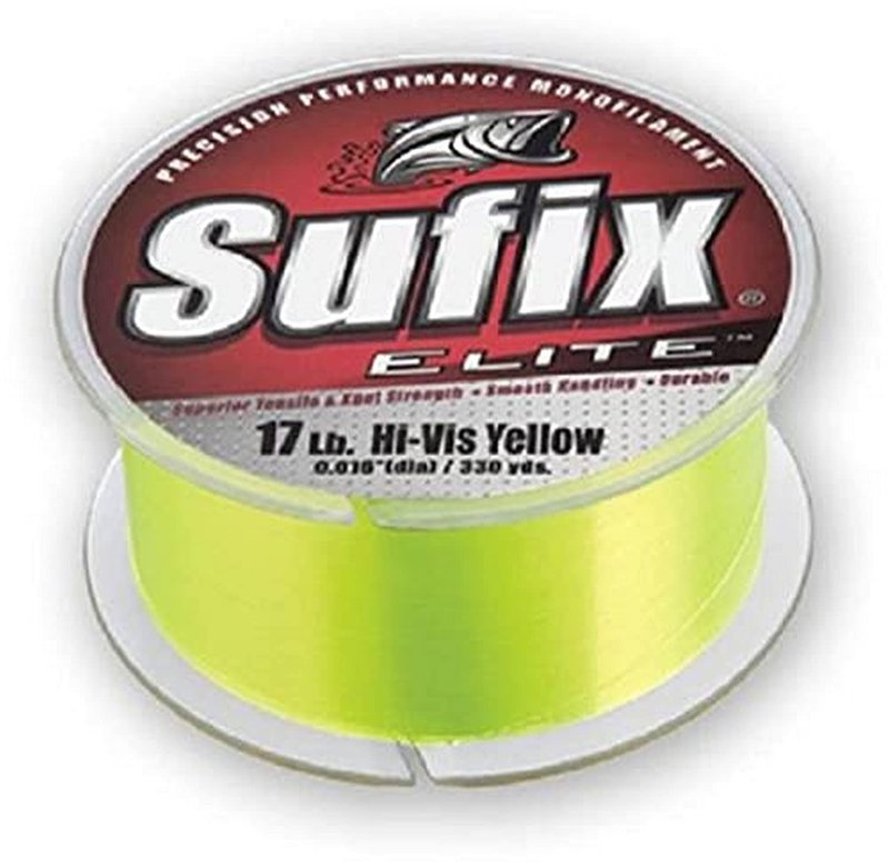 Sufix Elite 17 lb Fishing Line (Yellow, Size- 330 YD Spool)