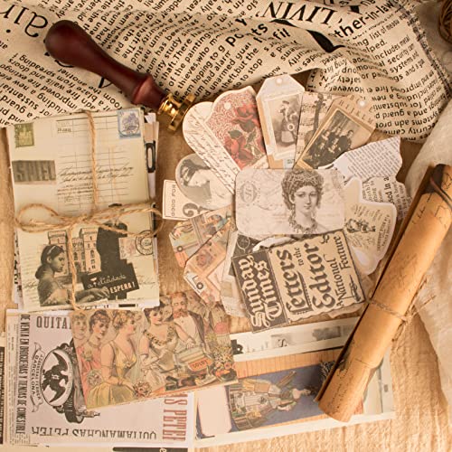200 Pcs Vintage Scrapbook Stickers - Retro Memory Ephemera Kit