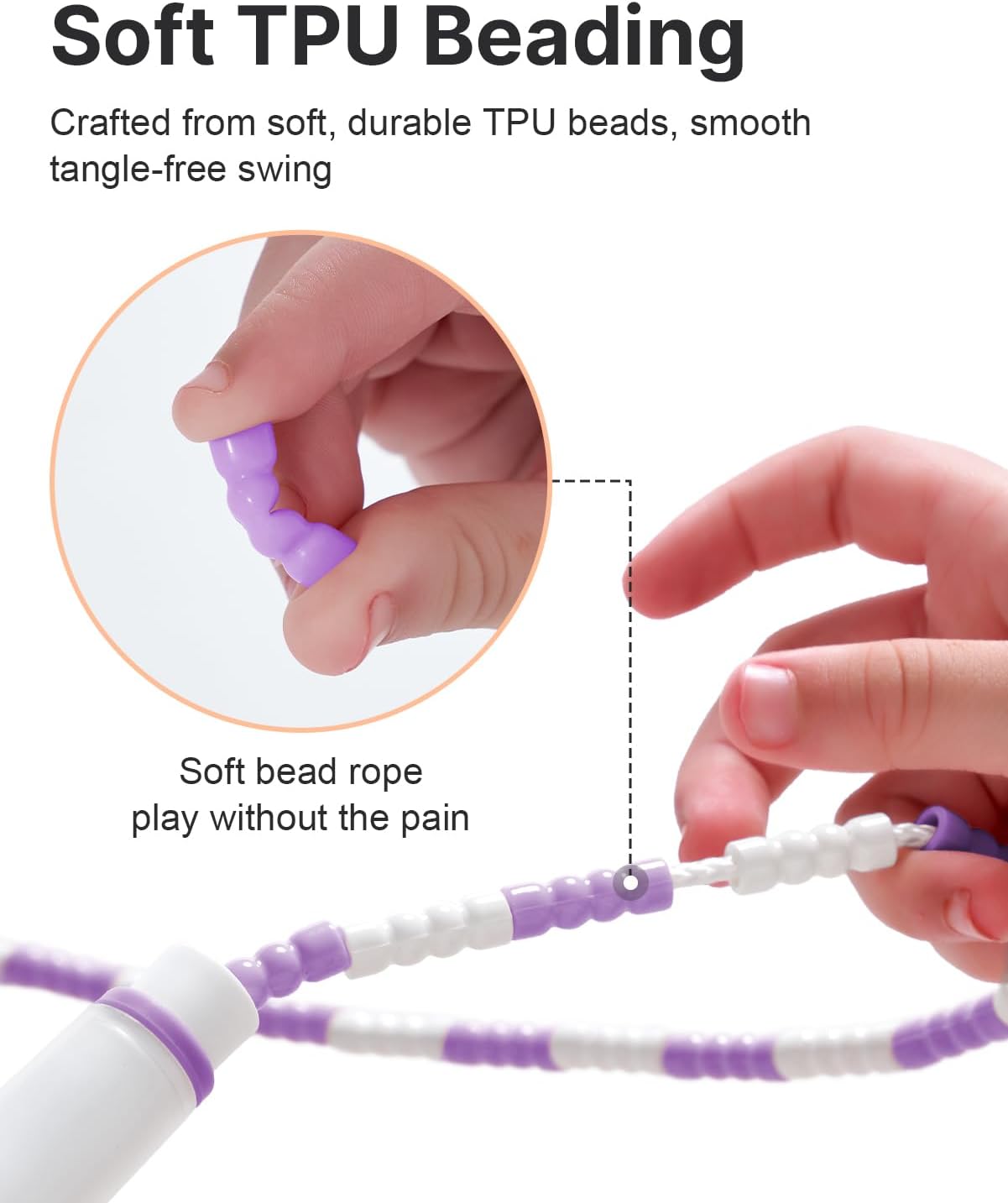 YOTTOY Jump Rope for Kids | Soft Beaded Design for Ages 8-12 | Perfect for School PE Classes and Training