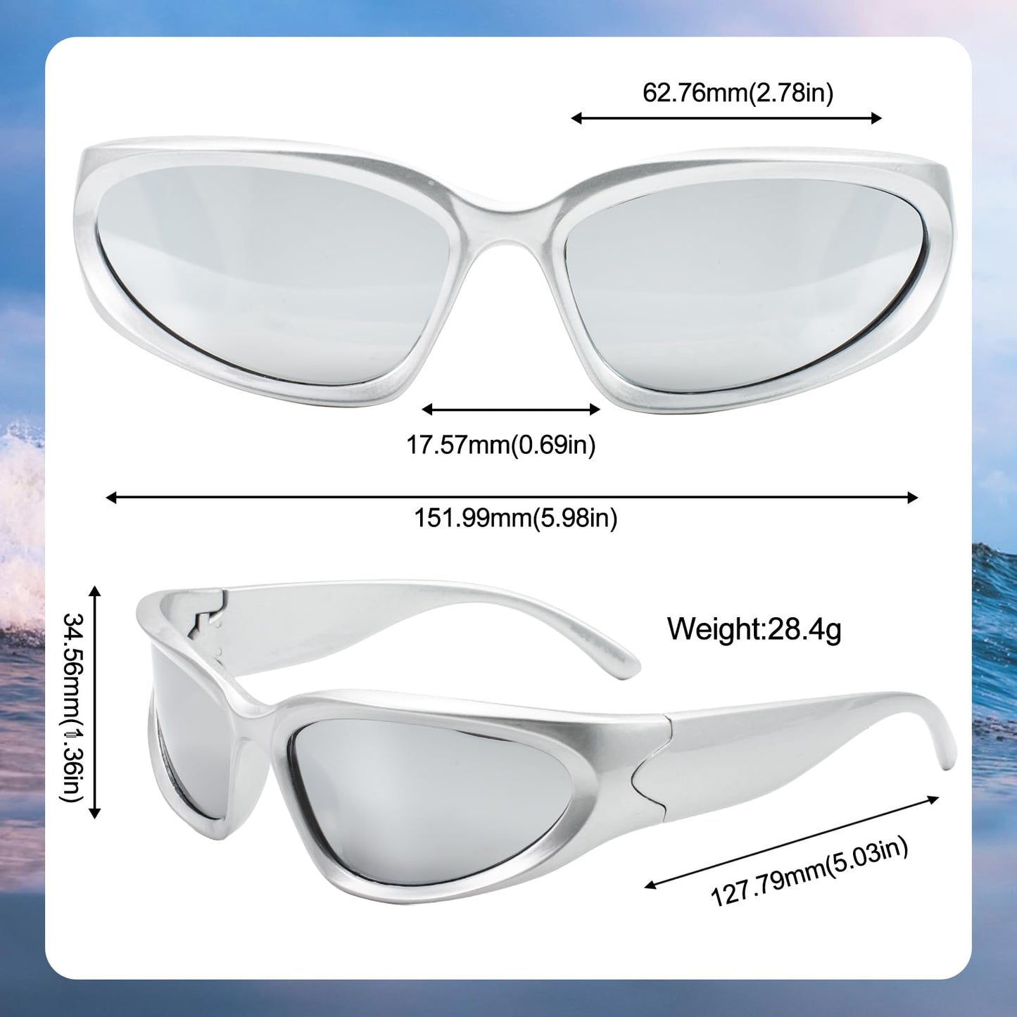 WEMOOTANTS Polarized Wrap Around Sunglasses Men Women for Sport Cycling, Night Driving Glasses