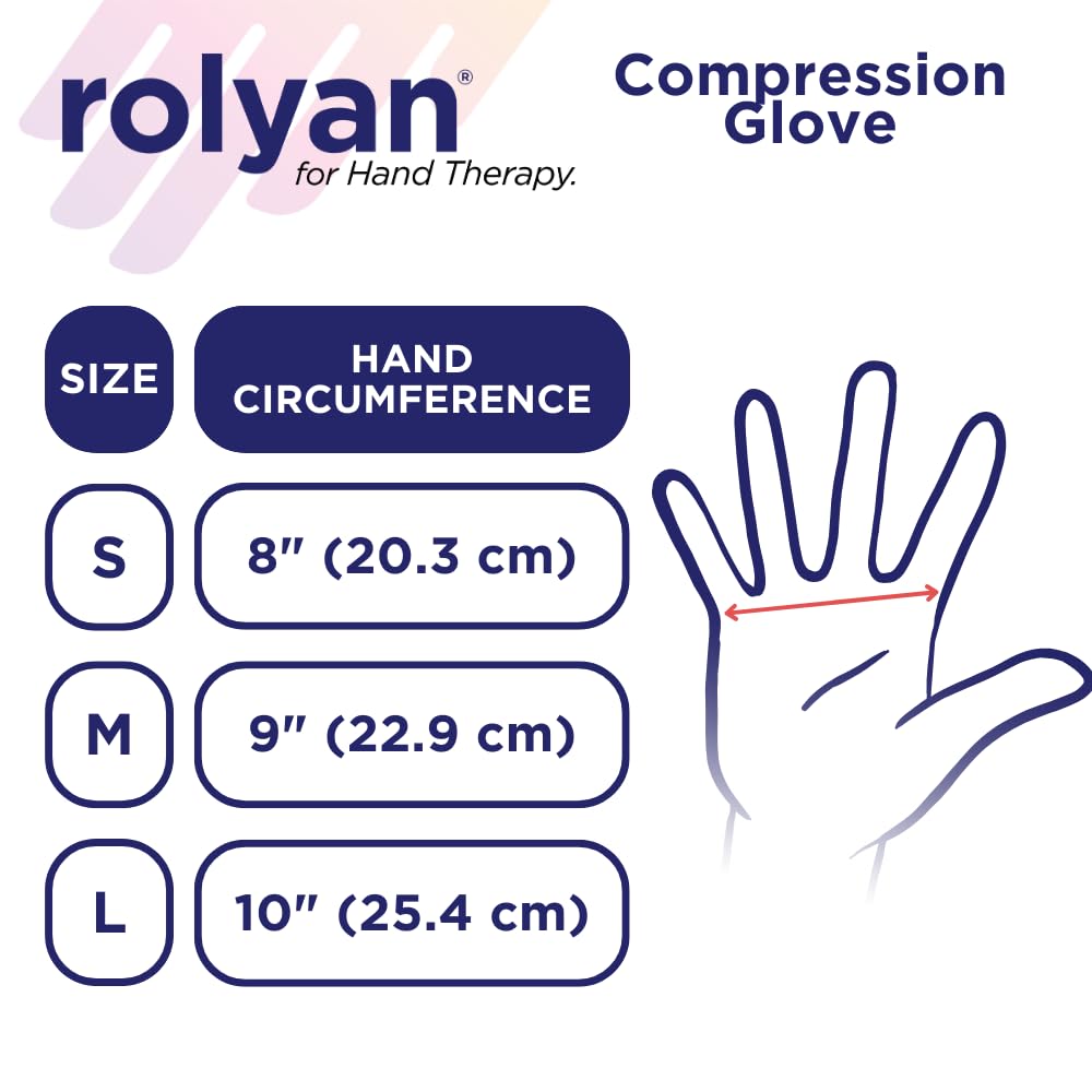 Rolyan Compression Glove, Fingerless Compression Glove for Arthritis for Men & Women, Arthritis Compression Gloves for Carpal Tunnel, Compression Glove for Swelling, Right Hand, Medium, Open Finger