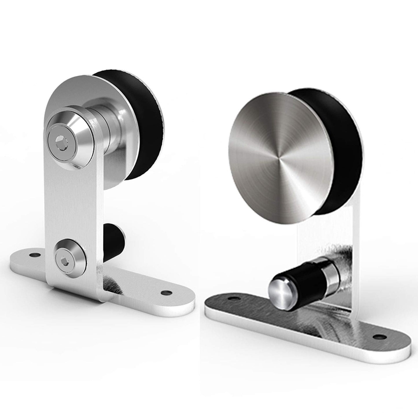 CCJH 6.6FT/79'' Stainless Steel Sliding Track Barn Door Hardware Kit for Single Door Heavy Duty