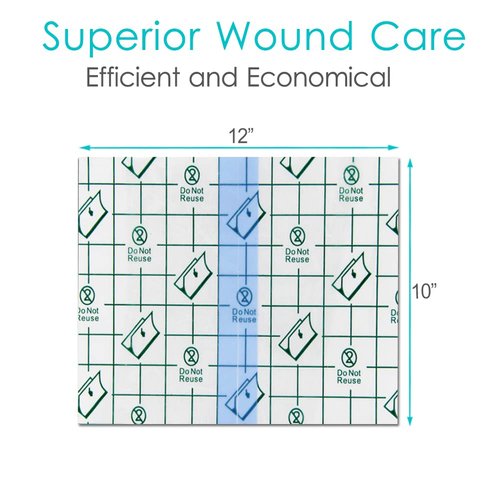 Waterproof Shower Protector Bandage 10x12 inch for Large Port Surgery Incisions Guard Tattoo Second Skin Healing Aftercare Cover Bath Patch Transparent Film Clear Adhesive Wounds Dressing (Pack of 25)