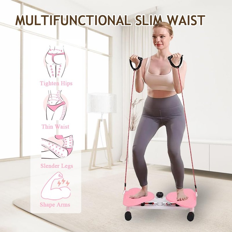 Waist Twist Machine, Ab Wasit Board with 300 lbs Weight Capacity, Ab Machine for Slim Waist and Core Ab Exercise, waist trainer for women Men, Home Gym Exercise Equipment (Blue)