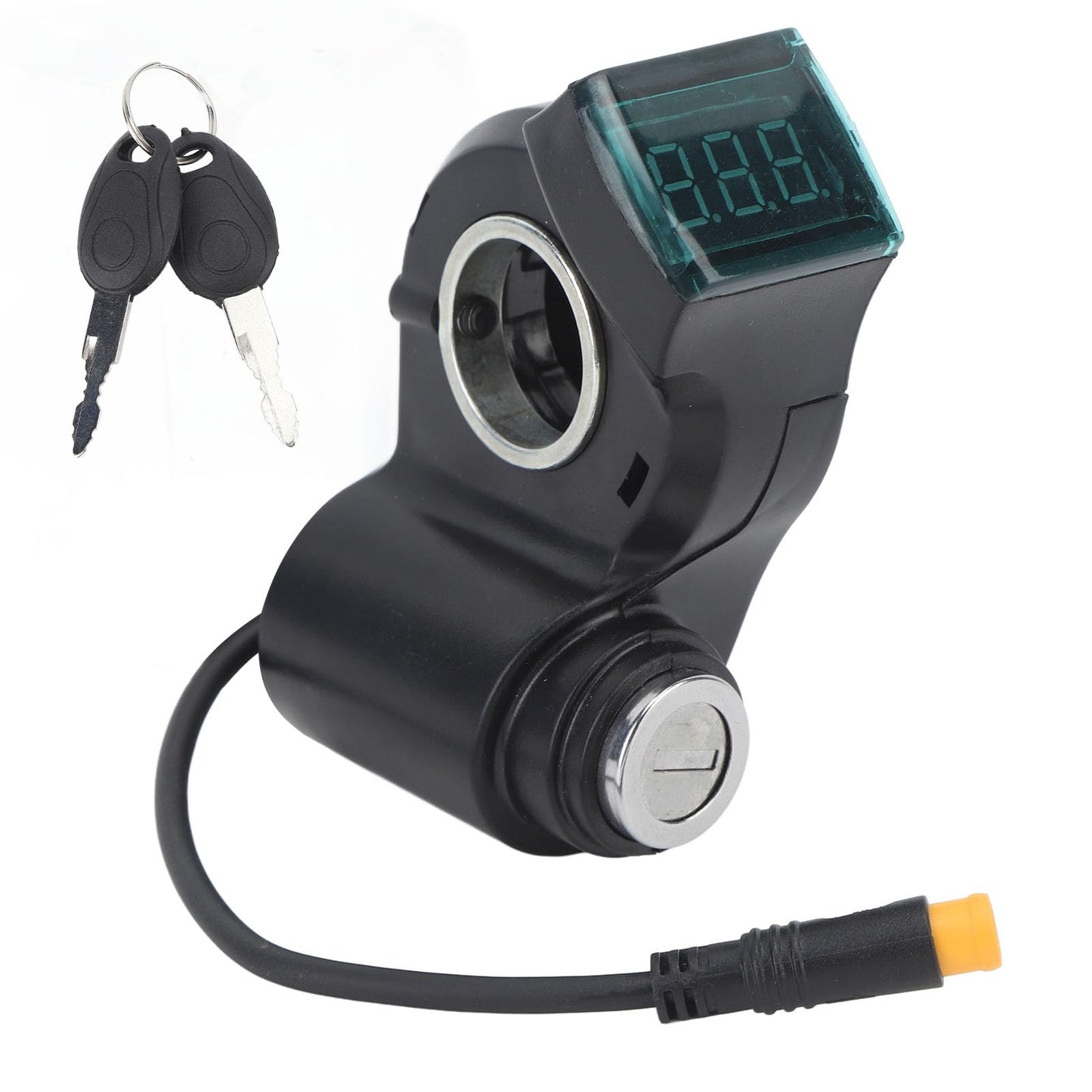 Electric Scooter Handlebar Switch Lock, Scooter Digital Display Switch Lock Real Time Data Display with 2 Keys for Maintenance